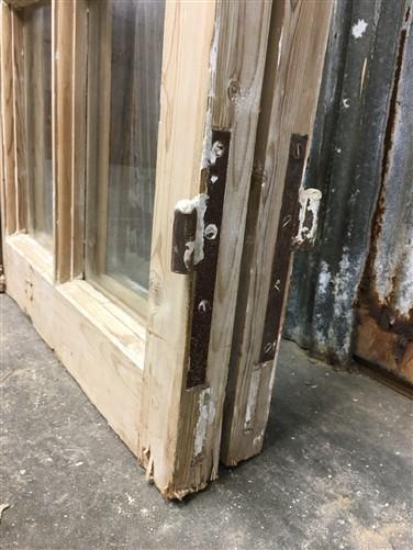 Antique French Double Doors (43.5x87.5) 12 Glass Pane Doors, European Doors G151