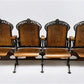 4 Wood Iron Folding Theater Seats, Auditorium Seats, Entryway Bench, D7
