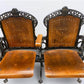 4 Wood Iron Folding Theater Seats, Auditorium Seats, Entryway Bench, D7