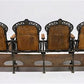 4 Wood Iron Folding Theater Seats, Auditorium Seats, Entryway Bench, D7
