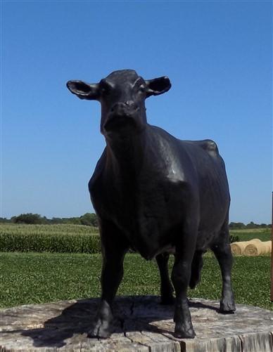 Cast Iron Cow Doorstop, Butcher Shop Advertising, Farm Art Milk Cow Bull Statue