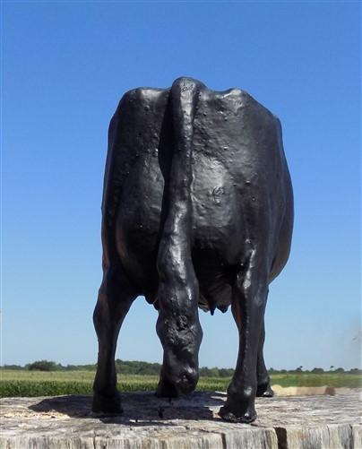 Cast Iron Cow Doorstop, Butcher Shop Advertising, Farm Art Milk Cow Bull Statue