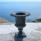 Garden urn - 28" Tall Cast Iron Fluted Urn, Flower Pot Planter, Garden Patio Yard Art C1 by The Old Grainery (aluminum, Ar...