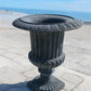 Garden urn - 28" Tall Cast Iron Fluted Urn, Flower Pot Planter, Garden Patio Yard Art C1 by The Old Grainery (aluminum, Ar...