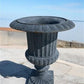 Garden urn - 28" Tall Cast Iron Fluted Urn, Flower Pot Planter, Garden Patio Yard Art C1 by The Old Grainery (aluminum, Ar...