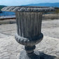 Garden urn - 28" Tall Cast Iron Fluted Urn, Flower Pot Planter, Garden Patio Yard Art C1 by The Old Grainery (aluminum, Ar...