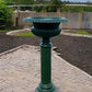 31" Tall Cast Iron Fluted Urn, Flower Pot Planter, Garden Patio Yard Art D1