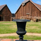 Garden urn - 23" Tall Cast Iron Fluted Urn, Flower Pot Planter, Garden Patio Yard Art E1 by The Old Grainery (aluminum, Ar...
