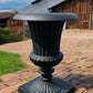 Garden urn - 23" Tall Cast Iron Fluted Urn, Flower Pot Planter, Garden Patio Yard Art E1 by The Old Grainery (aluminum, Ar...