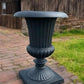 Garden urn - 23" Tall Cast Iron Fluted Urn, Flower Pot Planter, Garden Patio Yard Art E1 by The Old Grainery (aluminum, Ar...