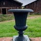 Garden urn - 23" Tall Cast Iron Fluted Urn, Flower Pot Planter, Garden Patio Yard Art E1 by The Old Grainery (aluminum, Ar...