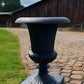 Garden urn - 23" Tall Cast Iron Fluted Urn, Flower Pot Planter, Garden Patio Yard Art E1 by The Old Grainery (aluminum, Ar...
