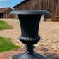 Garden urn - 23" Tall Cast Iron Fluted Urn, Flower Pot Planter, Garden Patio Yard Art E1 by The Old Grainery (aluminum, Ar...
