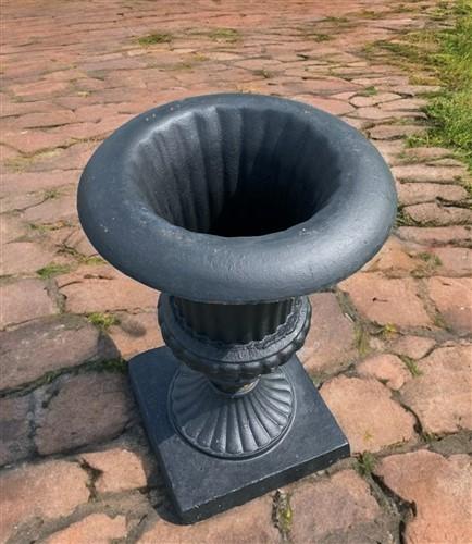 Garden urn - 23" Tall Cast Iron Fluted Urn, Flower Pot Planter, Garden Patio Yard Art E1 by The Old Grainery (aluminum, Ar...