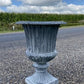Home & Living > Outdoor & Gardening > Garden Decoration > Yard Art - 18" Tall Cast Iron Fluted Urn, Flower Pot Planter, Ga...
