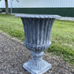 Home & Living > Outdoor & Gardening > Garden Decoration > Yard Art - 18" Tall Cast Iron Fluted Urn, Flower Pot Planter, Ga...