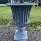 Home & Living > Outdoor & Gardening > Garden Decoration > Yard Art - 18" Tall Cast Iron Fluted Urn, Flower Pot Planter, Ga...
