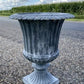 Home & Living > Outdoor & Gardening > Garden Decoration > Yard Art - 18" Tall Cast Iron Fluted Urn, Flower Pot Planter, Ga...