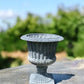 12" Tall Cast Iron Fluted Urn, Flower Pot Planter, Garden Patio Yard Art J1