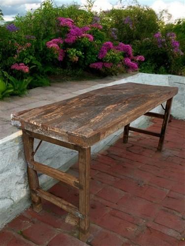 Rustic Folding Table (67.5x21.5) Dining Room Table Kitchen Island Sofa Table B68