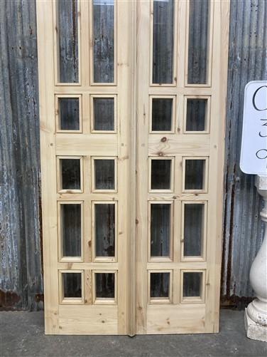 Arched French Double Doors (32.5x96) 14 Pane Glass Doors European Styled O13