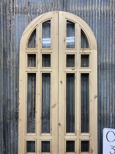 Arched French Double Doors (32.5x96) 14 Pane Glass Doors European Styled O13