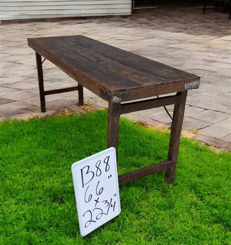 Home & Living > Furniture > Dining Room Furniture > Kitchen & Dining Tables - Rustic Folding Table (66x22.75) Reclaimed Wo...