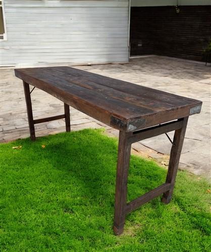 Home & Living > Furniture > Dining Room Furniture > Kitchen & Dining Tables - Rustic Folding Table (66x22.75) Reclaimed Wo...
