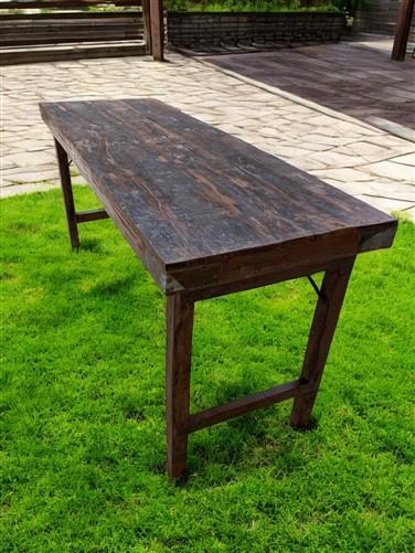 Home & Living > Furniture > Dining Room Furniture > Kitchen & Dining Tables - Rustic Folding Table (66x22.75) Reclaimed Wo...