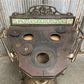 Early Cast Iron & Tile Victorian Stove, Wood Cook Stove, Vintage Parlor Stove