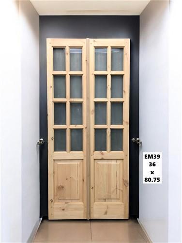 Home & Living > Home Improvement > Doors & Locks > Doors - French Double Door (36x80.75) 8 Pane Frosted Glass Door Europea...