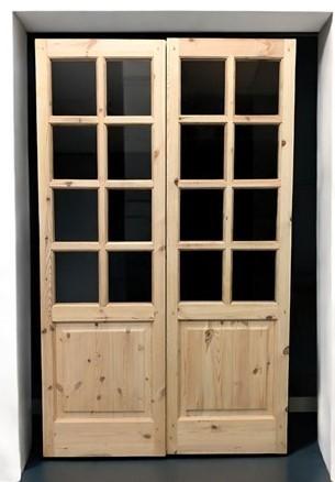 French Double Door (48.5x80.75) 8 Pane Glass Door European Styled EM44