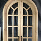 Arched French Double Door (36x80) 9 Pane Glass Door European Styled w Jamb OM5