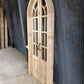 Arched French Double Door (36x80) 9 Pane Glass Door European Styled w Jamb OM5