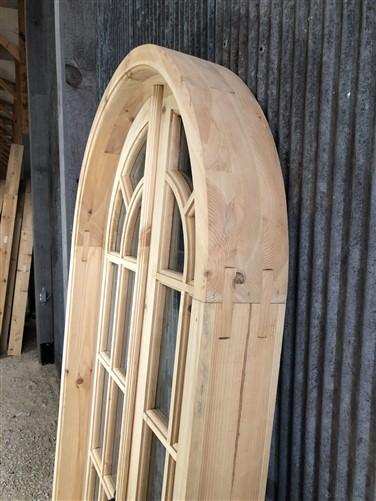 Arched French Double Door (36x80) 9 Pane Glass Door European Styled w Jamb OM5