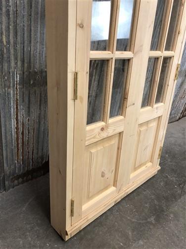 Arched French Double Door (36x80) 9 Pane Glass Door European Styled w Jamb OM5