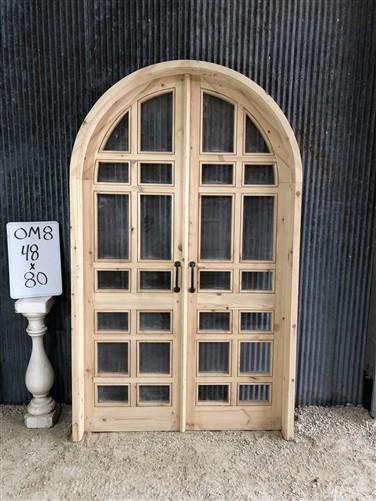 Home & Living > Home Improvement > Doors & Locks > Doors - Arched French Double Door (48x80) 14 Pane Glass Door European S...
