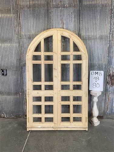Home & Living > Home Improvement > Doors & Locks > Doors - Arched French Double Door (48x80) 14 Pane Glass Door European S...