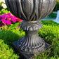 Garden urn - 27" Tall Cast Iron Fluted Urn, Flower Pot Planter, Garden Patio Yard Art, P1 by The Old Grainery (aluminum, A...