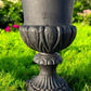 Garden urn - 27" Tall Cast Iron Fluted Urn, Flower Pot Planter, Garden Patio Yard Art, P1 by The Old Grainery (aluminum, A...