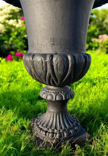 Garden urn - 27" Tall Cast Iron Fluted Urn, Flower Pot Planter, Garden Patio Yard Art, P1 by The Old Grainery (aluminum, A...