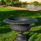 Home & Living > Outdoor & Gardening > Garden Decoration > Yard Art - 18" Tall Cast Iron Fluted Urn, Flower Pot Planter, Ga...