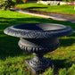 Home & Living > Outdoor & Gardening > Garden Decoration > Yard Art - 18" Tall Cast Iron Fluted Urn, Flower Pot Planter, Ga...