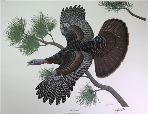 Art & Collectibles > Prints > Lithographs - Richard Sloan, Wild Turkey, Signed Print, 28x22, Wade Collection, Plate 46 by...