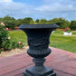 Garden urn - 17" Tall Cast Iron Fluted Urn, Flower Pot Planter, Garden Patio Yard Art G1 by The Old Grainery (aluminum, Ar...