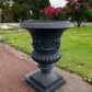 Garden urn - 17" Tall Cast Iron Fluted Urn, Flower Pot Planter, Garden Patio Yard Art G1 by The Old Grainery (aluminum, Ar...