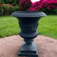 Garden urn - 17" Tall Cast Iron Fluted Urn, Flower Pot Planter, Garden Patio Yard Art G1 by The Old Grainery (aluminum, Ar...