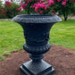 Garden urn - 17" Tall Cast Iron Fluted Urn, Flower Pot Planter, Garden Patio Yard Art G1 by The Old Grainery (aluminum, Ar...