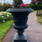 Garden urn - 17" Tall Cast Iron Fluted Urn, Flower Pot Planter, Garden Patio Yard Art G1 by The Old Grainery (aluminum, Ar...