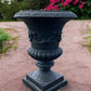 Garden urn - 17" Tall Cast Iron Fluted Urn, Flower Pot Planter, Garden Patio Yard Art G1 by The Old Grainery (aluminum, Ar...